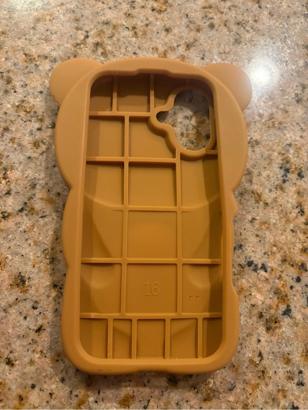 Brown Bear Silicone Phone Case with White Belly